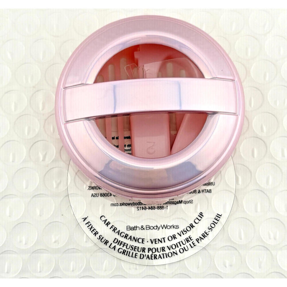 Bath & Body Works PINK IRIDESCENT Car Fragrance Holder Car Vent Clip NEW PINK